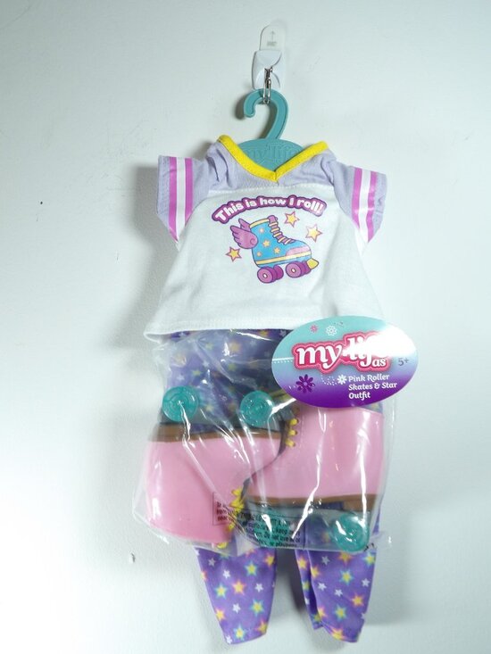 My Life As Other - My Life As Pink Roller Skates & Star Outfit This Is How I Roll! 18” Doll Clothes